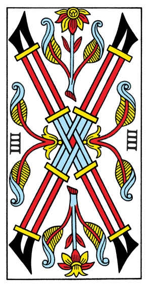 4 de Bâton Tarot de Marseille