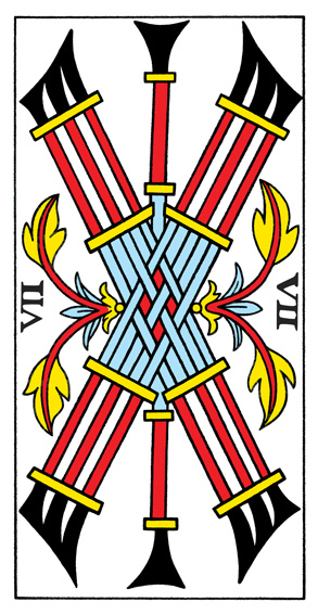 7 de Bâton Tarot de Marseille