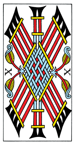 10 de Bâton Tarot de Marseille